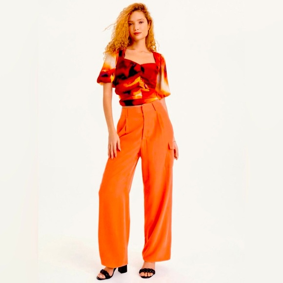 🎃 DKNY Cargo Wide Leg Full Length Trousers - Picture 4 of 13